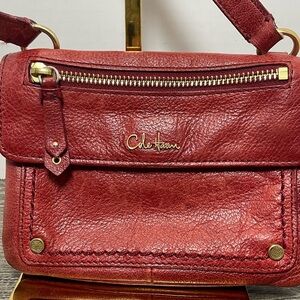Cole Haan Red Leather Crossbody Bag